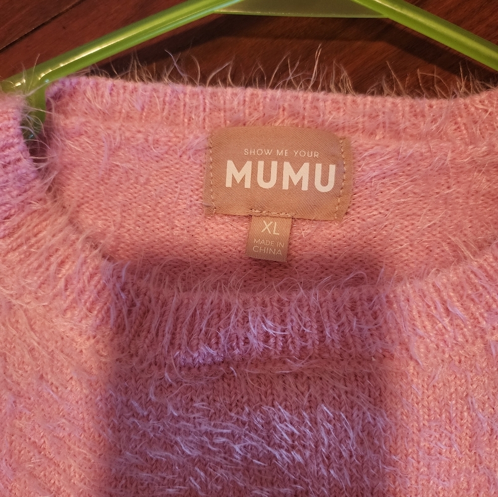 Show Me Your MuMu Soft Pink Crew Neck Sweater - Picture 5 of 10